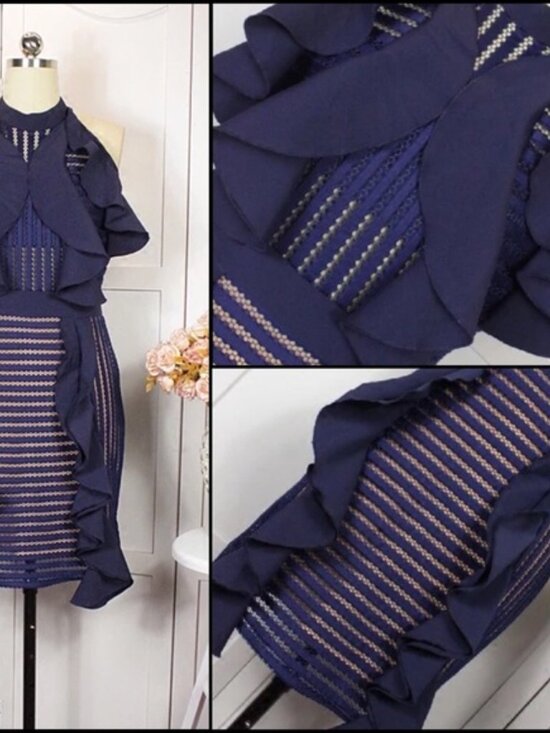 Sleeveless Ruffle Knit Dress - Picture 4 of 4